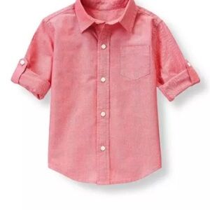Janie and Jack roll cuff Oxford button down shirt‎